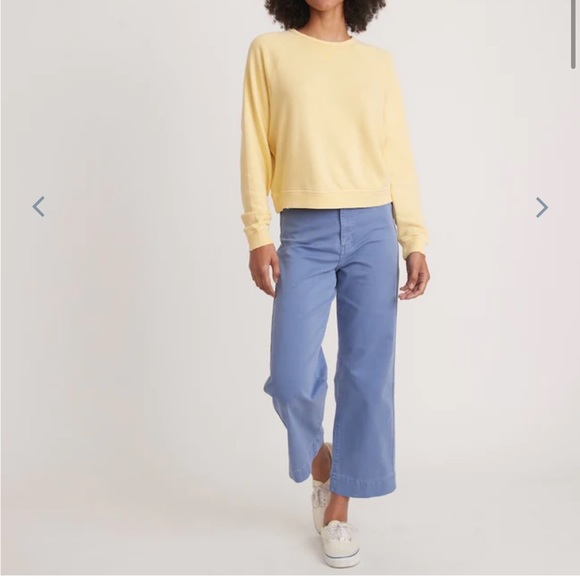 NWT Marine Layer Vintage Terry Sweatshirt pale banana - Picture 5 of 5